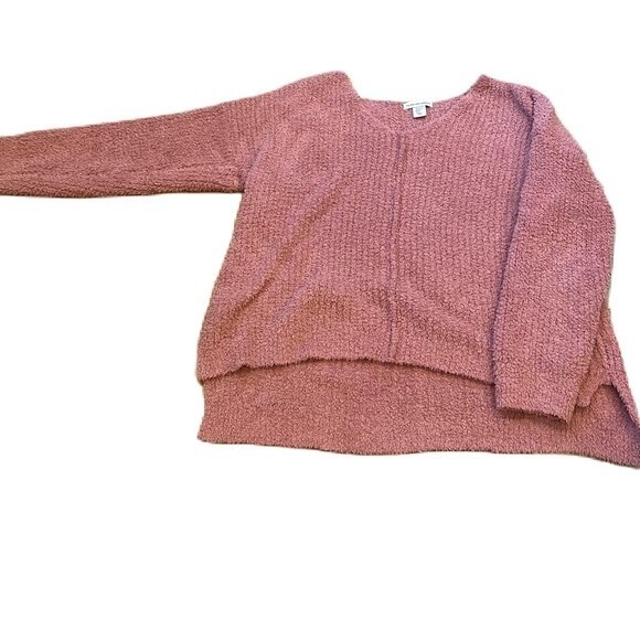 Cupcakes and Cashmere Sweater Soft Cozy V neck sweater sz XL pink dusty rose - Picture 2 of 6